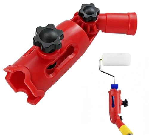 Paint Brush Extender Holder, Multi-Angle Extension Pole Attachment, Universal Paint Brush Extension Handle Fits Most Rollers, Brushes, Scrapers and Edgers for High Ceilings, Walls and Corners