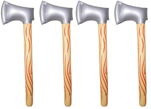XNHIU 4 Pieces Fake Axe Inflatable Pickaxe Play Toy Fake Chopping Tool Lightweight Pirate Accessories for Supplies Halloween Theme Party