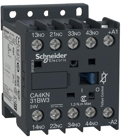 Schneider Electric TeSys K control relay - 3 NO + 1 NC - = 690 V - 24 V DC low consumption coil