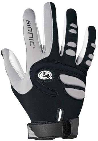 Louisville Slugger Bionic Right Hand Racquetball Glove - Black/Grey/White, Size Medium