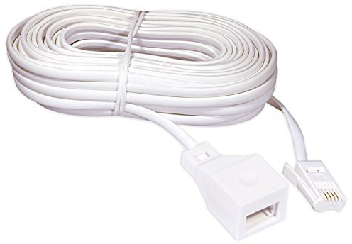 Philex 19852PB 10m Broadband Ready Telephone Extension Lead, White