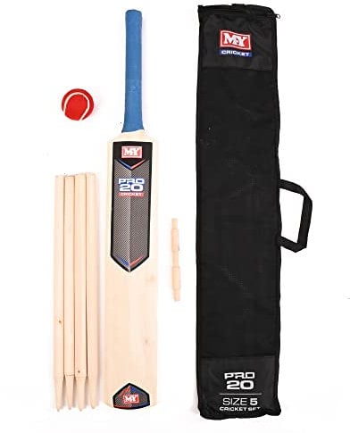 M.Y 7 Piece Junior Cricket Set in Carry Bag including Cricket Bat, Stumps and Soft Ball