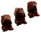 Budawi® Handgeschnitztes 3er Affen-Set aus Suarholz – „Die DREI weisen Affen“ – Symbol für Weisheit und Achtsamkeit – Höhe ca. 15 cm