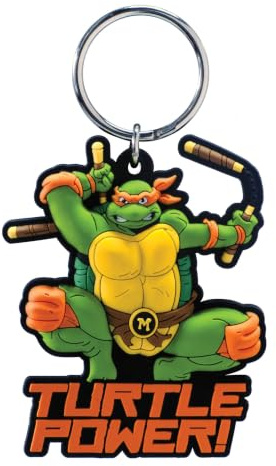 Teenage Mutant Ninja Turtles Pendentif de sac en PVC doux au toucher Michelangelo