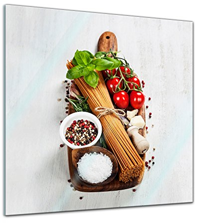 Bilderdepot24 Glasbild - Italienische Pasta II - 50x50 cm - Deko Glas - Wandbild aus Glas - Bild auf Glas - moderne Bilderdepot24 Glasbilder - Glasfoto - Echtglas