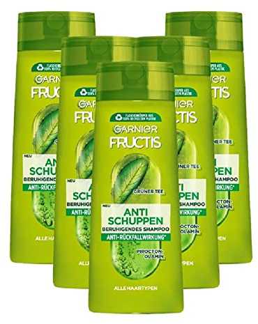 Garnier Shampoo gegen Schuppen, mit feuchtigkeitsspendenden Fruchtwirkstoffen für gestärktes Haar, Fructis Anti-Schuppen Classic Shampoo, 6 x 250 ml