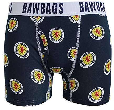 Bawbags Scotland National Team - Badge Cotton Boxer Shorts S Blue