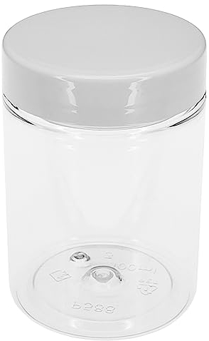 TiegelXXL Lot de 10 pots transparents en PET de 100 ml avec couvercle en plastique blanc