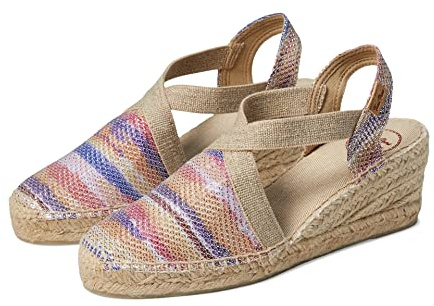 Toni Pons Triton - Vegane Keil-Espadrille für Damen Baumwollstoff.