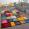Paco Home Teppich Wohnzimmer Bunt Kinderzimmer Schlafzimmer Kurzflor Jugendzimmer Modern, Grösse:60x110 cm