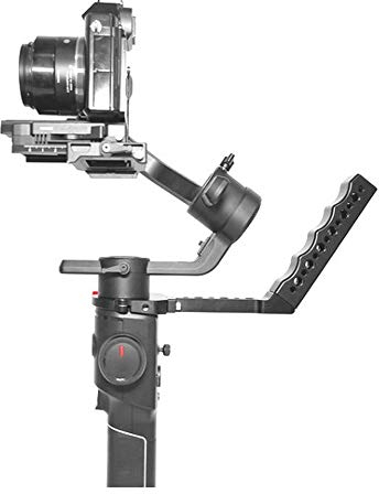 JXE Palmare Grip Triassiale Staffa di Espansione Rig Adattatore Stand per Luce LED/Monitor/Microfono Competible Con MOZA Air 2 Gimbal Stabilizzatore