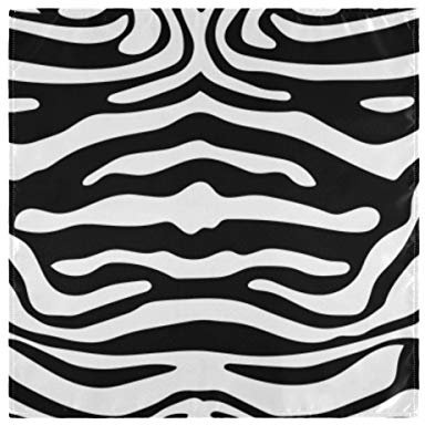 CaTaKu Retro-Cocktail-Servietten, Zebra-Streifen-Servietten, waschbar, wiederverwendbar, für Party, Zuhause, Küche, Dekoration, 50,8 x 50,8 cm Casual 20 x 20 mehrfarbig