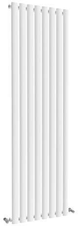 Acezanble∣Vertical Designer Oval Column Radiator White 1600x472mm Single Panel Centre Heating Radiator-Perfect for Bathroom,Hallway,Living Room, Kitchen
