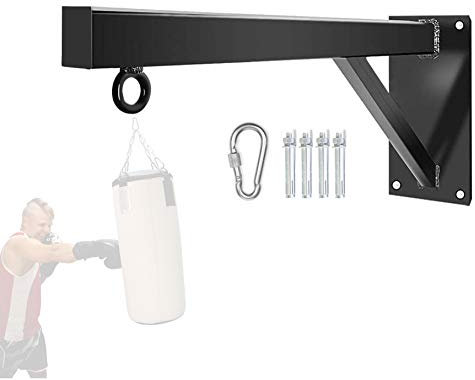 Schwerlast Boxsack Wandhalterung, Robust Boxsack Halterung, Boxsackhalterung I Wandhalterung für Maisbirnen und Boxsäcke inkl. Karabiner mit Schloss und Befestigungsschrauben I 200 Kg Tragkraft,A