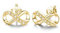 Unendlichkeit Ohrstecker, Ohrringe mit Funkelnden Zirkonia für Frauen u. Damen Schmuck mit Strasssteinen Unendlichkeitszeichen (Gold)