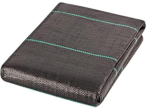 VIROSA Weed Membrane 2m x 10m, Heavy Duty 110 GSM Weed Control Fabric, Black | UV Stabilised Breathable Weed Barrier, Landscape Ground Cover Membrane for Gravel, Garden Borders, Flower Beds