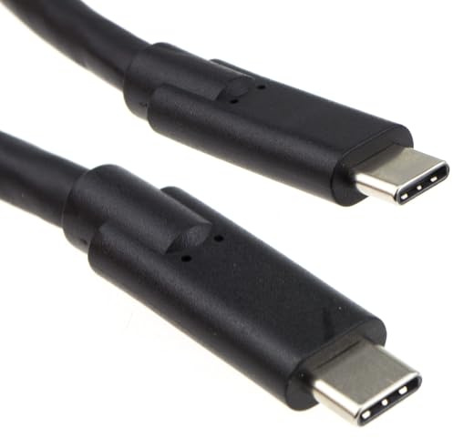kenable USB 3.1 Type C Cable Male to Male Full Feature Gen1 5Gbps 60W Power Delivery 3A Fast Charging Data Sync Lead Black 2m