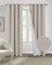 always4u Vorhang Blickdicht 100% mit Ösen, Elegente Gardinen Wohnzimmer Modern Abdunkelnde Vorhänge Schallschutz Schlafzimmer Fenster, Weiß Elfenbein 260x140cm 2er Set