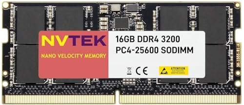 NVTEK 16GB (1X16GB) DDR4 3200MHz PC4-25600 SODIMM 2Rx8 1.2V CL22 260-PIN Non-ECC Laptop PC Computer Memory