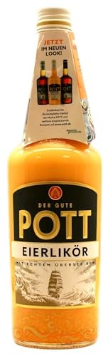 6 Flaschen Pott Eierlikör mit a 750ml Orginal Eier Likör 20% Vol.