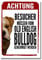 Old English Bulldog Genehmigung Dog Schild Spruch Türschild Hundeschild Warnschild Geschenkidee Sicherheitsschild Hund Privatgrundstück Hundewarnung Warnung vor dem Hund OEB