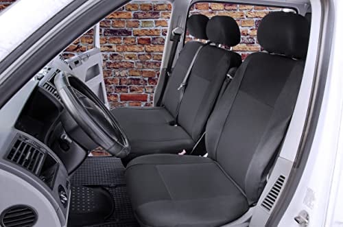 Stoff Sitzbezüge passgenau Schonbezüge Roco geeignet für VW T5 Transporter Bj. 2003-2015 Erste Reihe 3-Sitzer