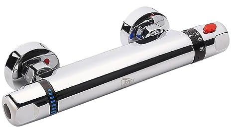 Uten - Grifo termostático de ducha cromado para evitar quemaduras y mezclar agua fría y caliente, temperatura constante inteligente