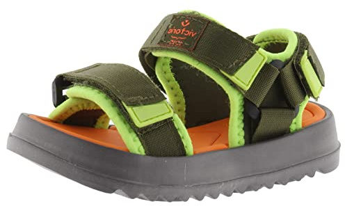 victoria Flip-Flops Unisex Agosto Nylon & Klettverschlüsse & Gezahnte Sohle 1152102 für Kinder KAKI 28