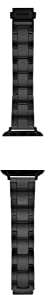 Fossil Band Compatible with Apple Watch, 38/40/41 mm - 18 mm Black Ceramic, S380013
