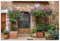 ARTland Wanddeko Wandbild Alu Verbundplatte für Innen & Outdoor Bild 90x60 cm Altes Haus Tür Tor Pflanzen Blumen Idyll Mallorca U3SO