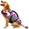 Giubbotto Di Salvataggio Per Cani Regolabile Costume Da Bagno Giubbotto Di Sicurezza Abbigliamento Salvagente Cappotto Con Manico Riflettente Per Nuoto E(Pink,XL)