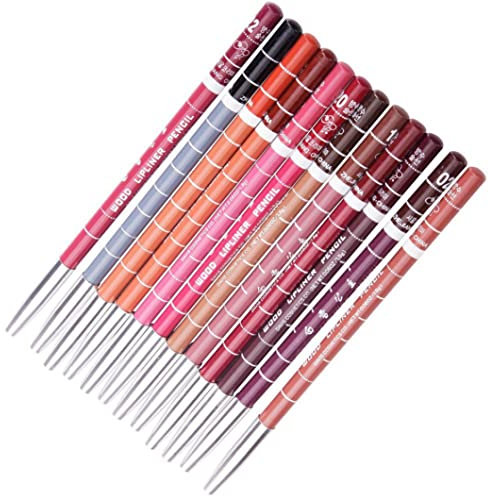 12 Stücke Lip Liner Rimmel Lip Liner Lip Pencil Lip Plumper Professioneller Lipliner Wasserdichtes Lip Liner Pencil Set Langanhaltendes Lippen Make-up Kosmetisches Geschenkset Für Frauen Mädchen