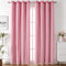 Nyescasa Verdunklungs Vorhänge Kinderzimmer Vorhang Doppellagige Gardienen mit Höhlen Sterne mit Voile Ösenschal für Wohnzimmer Schlafzimmer Mädchen Dekoschal 2er Set 160x132cm(H×B) Rosa