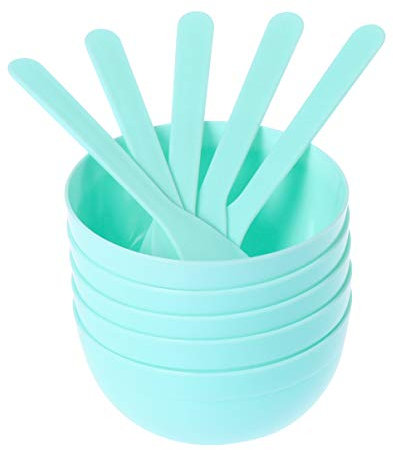 FARUTA DIY Slime Kits Mixing Bowls Spoon Glue Mixing Bowls Mask Mud Mixing Supplies for Funny Slime Making Arts Crafts 5pcs (Green)