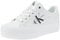 Calvin Klein Jeans Sneakers Vulcanizzate Donna Vulc Flatform Laceup Low Lth Zeppa, Bianco (Bright White), 36 EU