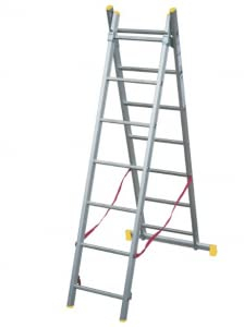 Leiter aus Aluminium Bivalente 2 x 10 Stufen 286 cm