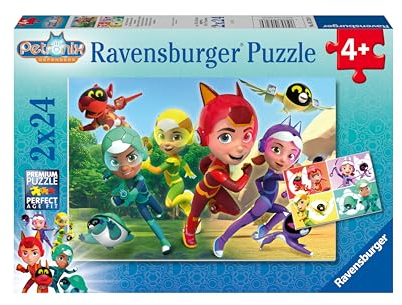 Ravensburger Kinderpuzzle 05726 - Die Tierschützer - 2x24 Teile Petronix Puzzle für Kinder ab 4 Jahren