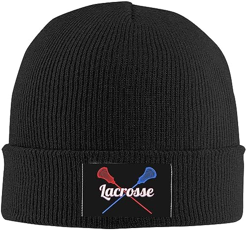 385 Beanie Mütze Gekreuzte Lacrosse Sticks Warm Chemo Kopfbedeckung Komfortabel Unisex Mütze Laufmütze, Für Radfahren, Skifahren, 56-62cm