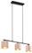 Trio Leuchten Pendelleuchte Julieta 319000344, Metall Schwarz matt, Schirm Samt Beige/goldfarbig, exkl. 3x E14