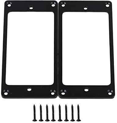Yibuy Humbucker-Tonabnehmer-Ring, flache Unterseite, Stärke 3 mm, BK, 2 Stück