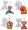 Voyyphixa 4 Stück Silikonform Treibsand Einhorn Dinosaurier Silikonformen Epoxidharz Fischschwanz Sanduhr Formen für Epoxidharz Resin Shaker Mold Schlüsselanhänger Schmuck Charme Gießformen (4PCS)