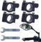Soporte Retrovisor Moto,4PCS Abrazadera Retrovisor Moto,Soporte Espejo Retrovisor de Manillar 22mm,Abrazadera Montaje Espejo Retrovisor para Moto,Soporte Adaptador Montaje Abrazadera
