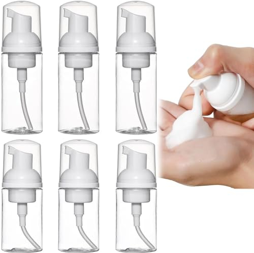 Distributeur de Savon en Mousse,Distributeur d'ongles,Flacon Pompe Dissolvant pour Démaquillant,6 Flacon Mousseur Vide,Portables Cosmétiques Bouteilles Vides pour Le shampooing Conditioner (30+50ml)