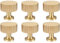 RZDEAL 6pcs Solid Brass Cabinet Knobs Pulls - Gold Modern Handles (1x1/25mmx25mm), Brushed Brass Finish