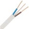 2.5mm 6242B White Twin & Earth T&E LSF Low Smoke Fume Flat Lighting Cable (25 Metre)