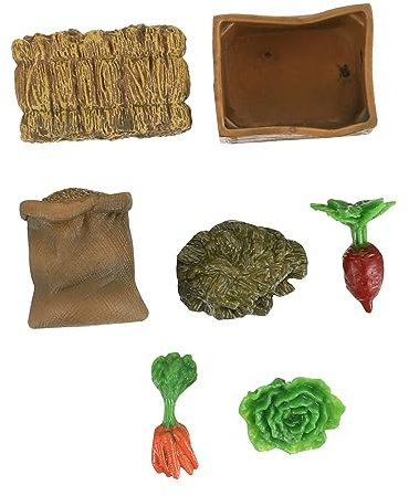 Sosoport 7stücke Feengarten-Ornament Mit Bauernhof Lieferanten Modell Für Miniatur-Bauernhof-dekor Mikro-landschafts-dekor Szene Ornament