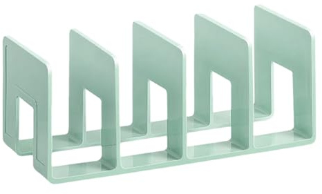 Acryl Buchständer Bücherregal für den Schreibtisch Stehsammler Archivsammle DIY Buchablagen mit 4 Fächer Katalogsammler für Bücher Ordner Zeitschriften Notizbücher Organizer CD Halter