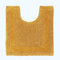 Homescapes Premium WC-Vorleger senfgelb, Baumwoll-Badematte 50x55 cm mit Wende-Design, WC-Teppich mit Ausschnitt