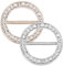 EIHI 2 Stück Schal Ringe Schnalle für Damen Cubic Zirkonia Seide Schal Ring Schnalle TShirt Clips Schnalle Kleidung Ecke geknotet Schnalle TShirt Runde Kleidung Ecke Geknotet Knopf Clip