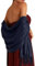 FURTALK Women's Pashmina Shawls and Wraps for Evening Dress Long Scarf Wedding Bride Bridesmaid Shawl Gifts Navy Blue